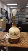 JIM BEAM BOURBON WHISKEY POTTERY LAMP