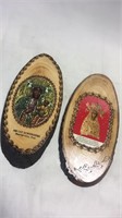 Vintage religious decorated wood wall hangings