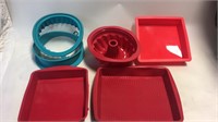 Six piece silicone mold lot