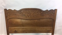 Antique solid wood headboard