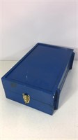 Blue wooden crate