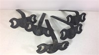 Lot of five cast metal antique brackets