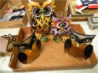 METAL DECORATIVE OWLS