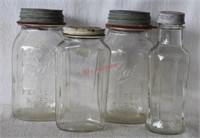 4 pcs. Vintage Canning & Condiment Glass Jars