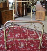 Antique Twin-size Iron Bed w/ Rails
