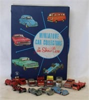 Vintage Miniature Car Collectors Show Case w/ 11