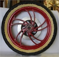 Antique Motorcycle Wheel & Cheng Shin Tire