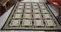 Early Large needle point rug, hand made