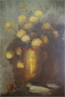 ca. 1910 Oil on Panel Floral Still Life Painting