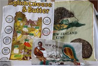 Lot of 3 Souvenir Natural Linen New Zealand Cloths