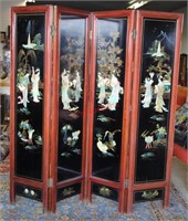 Vintage 4-Panel Asian Room Divider