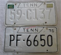 1974 & 1976 Tennessee License Plates