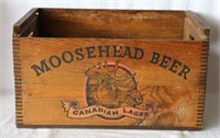 Vintage / Antique Moosehead Beer Wooden Crate