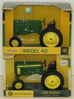 2x- Ertl JD 40 & 420 Tractors, 1/16, NIB