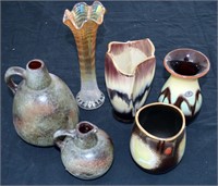 Pottery Vases  / Jug / Carnival Glass Vase