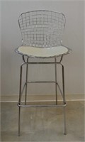 ZUO Leatherette Chrome Wire Bar Chair