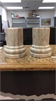 PAIR MARBLE BOOKENDS 5"x3"x5