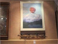 29" X 41" OIL ON PANEL DEPICTING GIANT RED APPLE