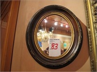 12-1/2" X 14-1/2" FRAMED OVAL MIRROR (LOCATED IN
