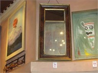 APPROX 24" X 42" FRAMED MIRROR (LOCATED IN BAR)