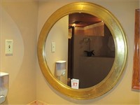 33" DIA FRAMED MIRROR (LOCATED IN WOMENS ROOM)