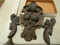 VINTAGE HAND CARVED WOOD PIECES