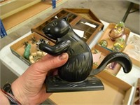 METAL SQUIRREL NUTCRACKER & METAL FROG CARD HOLDER