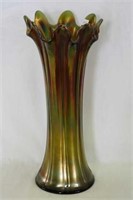 N's Thin Rib 13" midsize vase - green