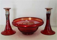 Mae West 3 pc. console set - red