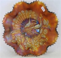 Peacocks ruffled bowl w/ribbed back - lavender