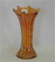 Thin Rib & Drape 5 3/4" miniature vase - marigold
