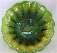 M'burg Peacock master berry bowl - green