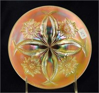 Four Flowers 6" plate - peach opal