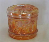 Inverted Strawberry powder jar - marigold