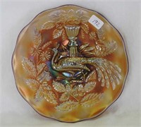 M'burg Peacock 6" plate - amethyst