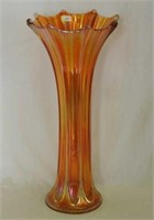 Morning Glory 16" funeral vase - marigold