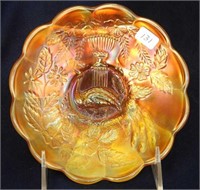 N's Peacock at Urn 6" plate - marigold
