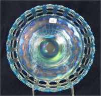 Three Row Open Edge IC shaped bowl - celeste blue