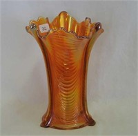 Drapery 6 1/2" squatty vase - marigold
