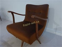 Vintage Jetson Style Upholstered Swivel