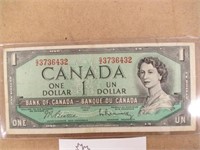 1954 Canada $1 Banknote