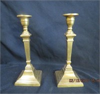 Pair of brass 10" candlesticks