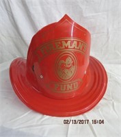 Hard plastic firemen's helmet