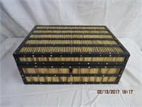 Bamboo hinged lid box 11.25 X 8 X 4.25"H