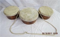 Set of 3 drum Bongos