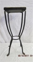 Wrought iron plant stand with tile top 8.25 X 8.25