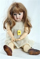 25" German Bisque Head Doll DEP 13 1/2