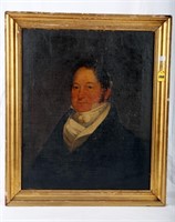 28" x 23" Oil on Canvas Portrait circa 1840