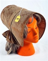 Antique Brown Quaker Bonnet
