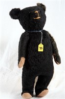 22" Antique Mohair Black Bear
